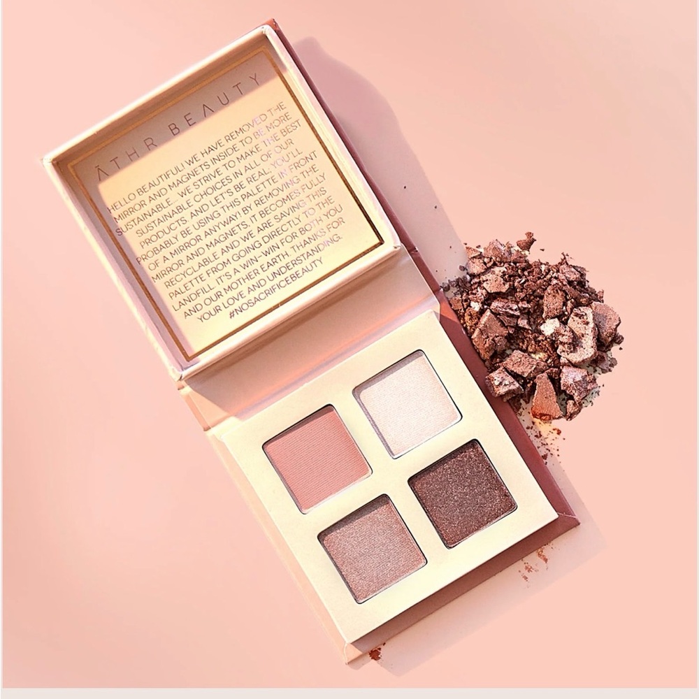 ATHR Beauty Pink Neutral Eyeshadow Quad - Soft Rose & Shimmer
